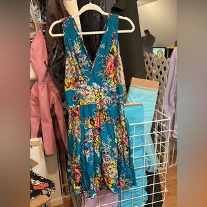 Trashy Diva Turquoise Floral Doris Dress